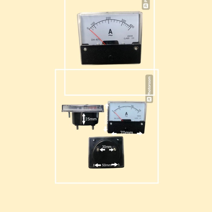 Panel Ampere Meter Indirect Dh670 400/5A
