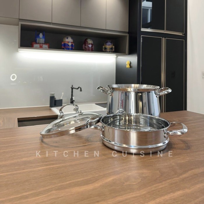 Natanel Steamer Pot Stainless Steel 304 / Panci Kukus 304 / Steamer / High Quality / Panci Sus304 /