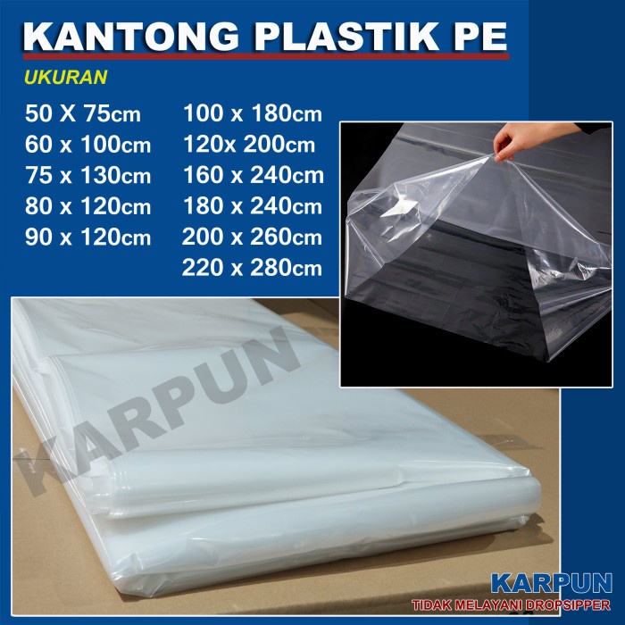 OBRAL Kantong Plastik Bening Transparan Besar 90x120
