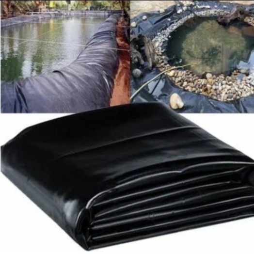 BOOM SALE Geomembrane plastik HDPE lebar 6 meter 200 micron / plastik uv hitam
