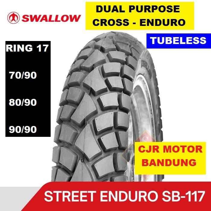 SWALLOW STREET ENDURO BAN DUAL PURPOSE CROSS MOTOR BEBEK 70/90 80/90 90/90 RING 17