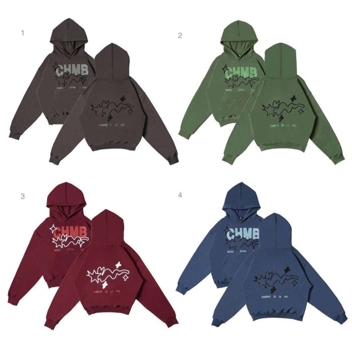 Chambre De La Vain Hoodie Zip Oversized Boxy Hooney/Feeling/Sparks/Living A Live/Aligned/Basic