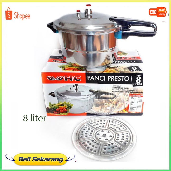 Citayam PANCI VIRAL PROMO Presto 8 Liter HC / Panci Presto 8ltr+Steamer HC / Panci Presto 8 Liter /4