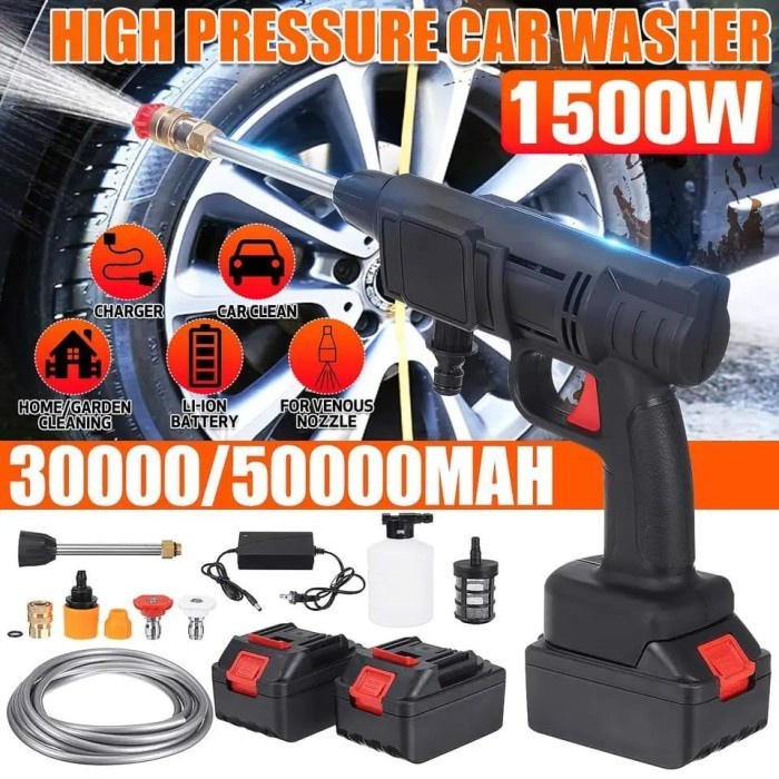 TERLARIS spray water jet cleaner cordless high pressure 48v alat cuci mobil