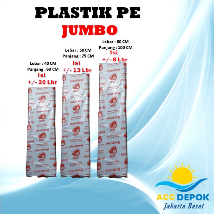 DISKON plastik pe bening Plastik PE jumbo 60x100 Plastik Ikan Besar