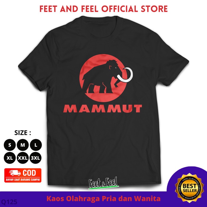 Kaos Mammut Baju Naik Gunung Traveling Hiking Climbing Sporty