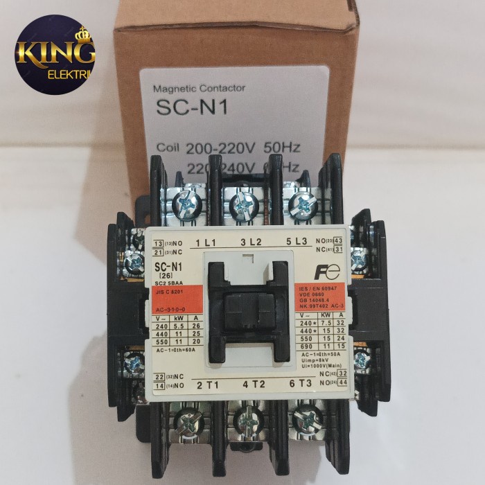 Gercep Magnetic Contactor Fuji Sc-N1 Kontaktor Fuji Scn1 Scn-1 Magnetik