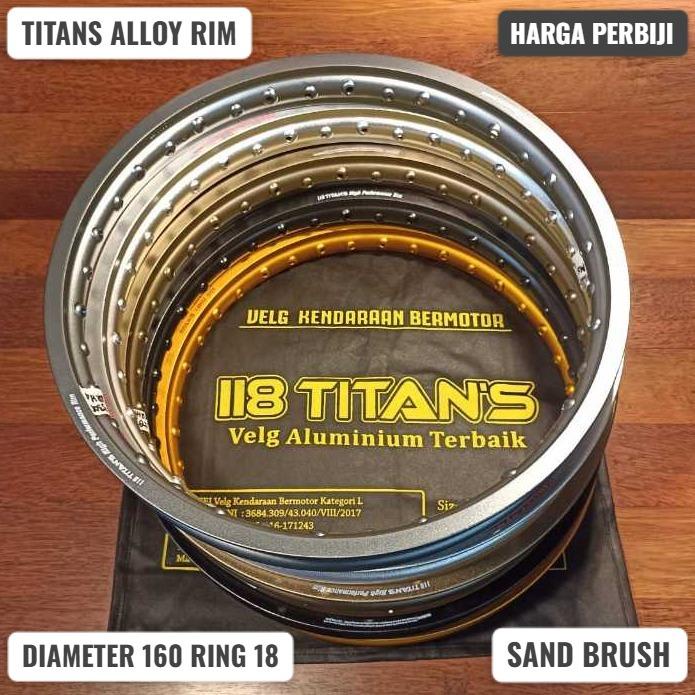 ALLOY TITANS 160 RING 18 HARGA PERBIJI KULIT JERUK SAND BRUSH ALA MEDAN STYLE