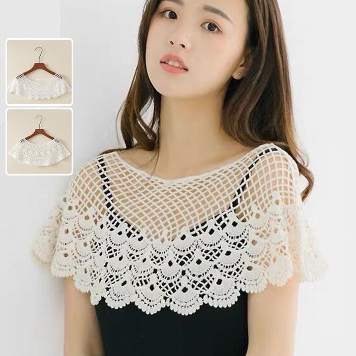 Keren Fake Collar Renda Style Lace Collar Kerah Baju Palsu Wanita Kerah Baju Renda Instan Collar