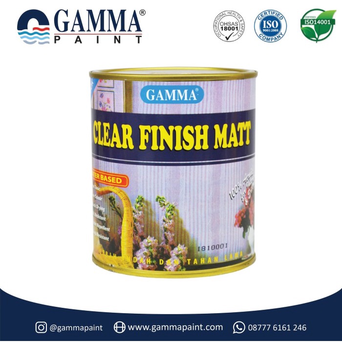 CLEAR FINISH MATT 1L - Cat Proteksi Coating Tembok Clear Water-based