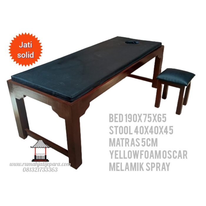 PREMIUM Dipan Meja Pijat Bed Massage Facial Ranjang Terapi kayu Jati