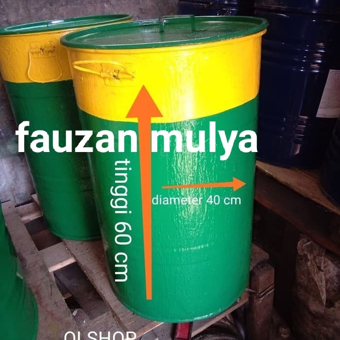PREMIUM drum kaleng /tong sampah/drum tempat sampah