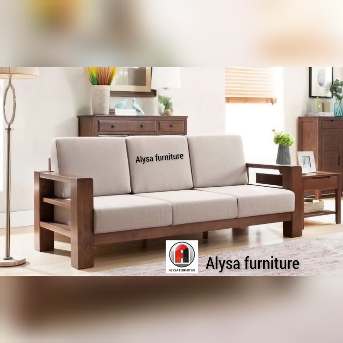 PREMIUM bangku kayu jati ruang tamu sofa jati ruang tamu , sofa minimalis