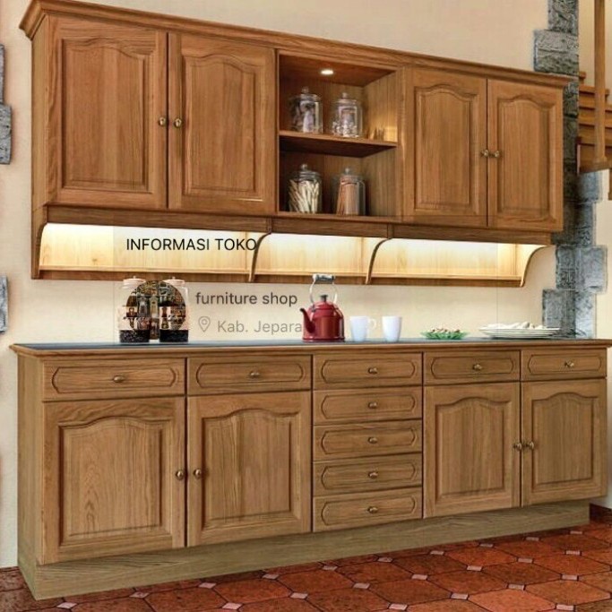 PREMIUM Kitchen set lemari dapur rak dapur kayu jati