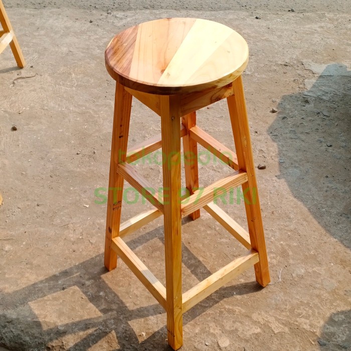 PREMIUM Kursi bar Cafe / Kursi kayu cafe tinggi 70cm