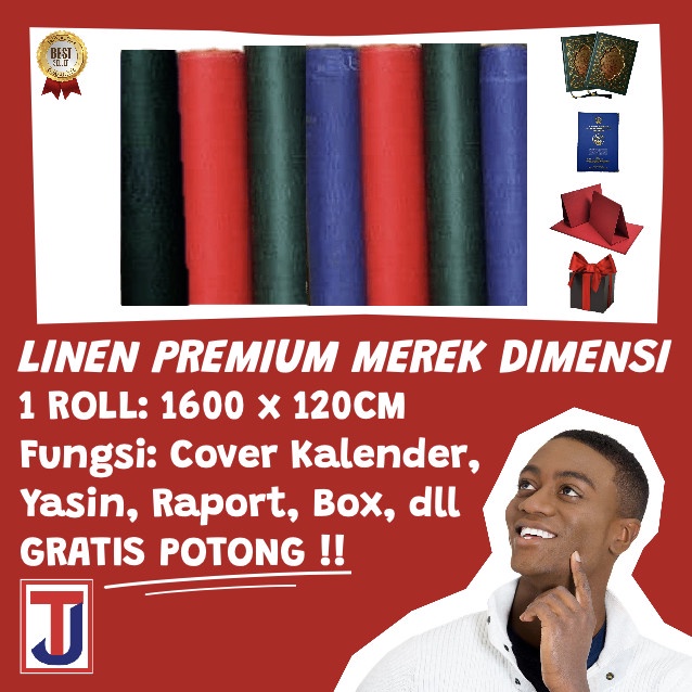 

KERTAS / KAIN LINEN ROLL - COVER KALENDER MEJA / YASIN [1600 X 120 CM]