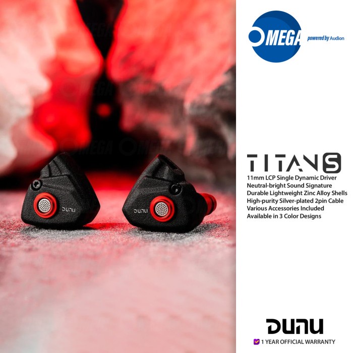 DUNU TITAN S 11mm Single LCP Dynamic Drivers 2pin HiFi In-ear IEM