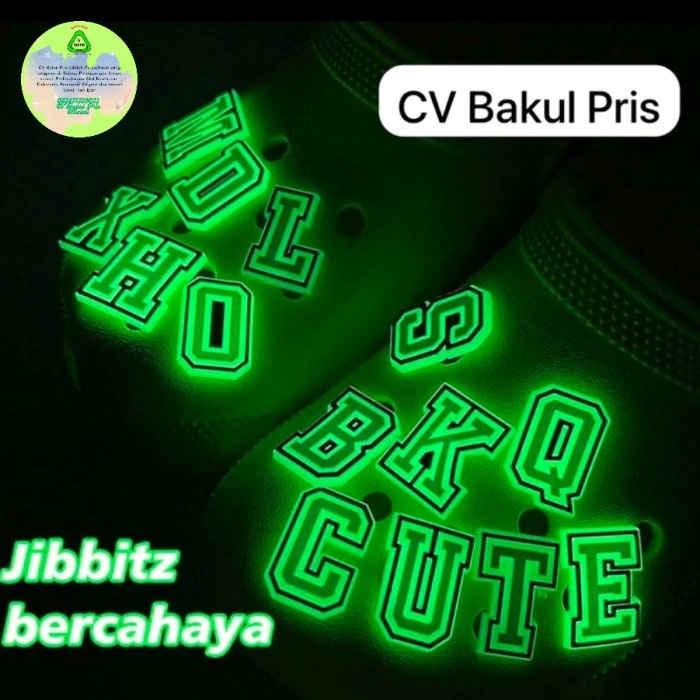 HARGA SPESIAL JIBBITZ CROCS ORIGINAL HURUF DAN ANGKA NYALA ORIGINAL AKSEIS CROCS ASW