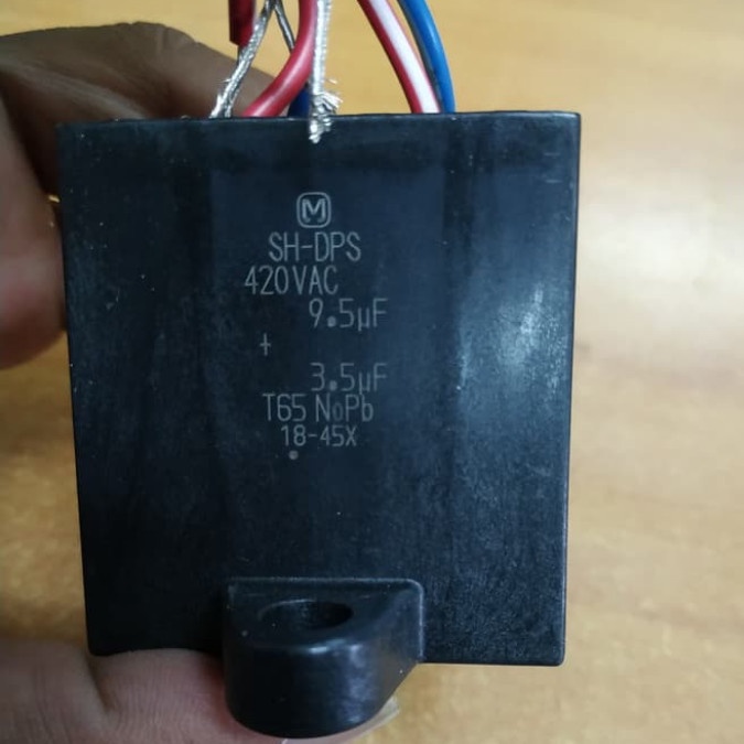 Capasitor/ capacitor mesin cuci 2 tabung Panasonic 9.5mf