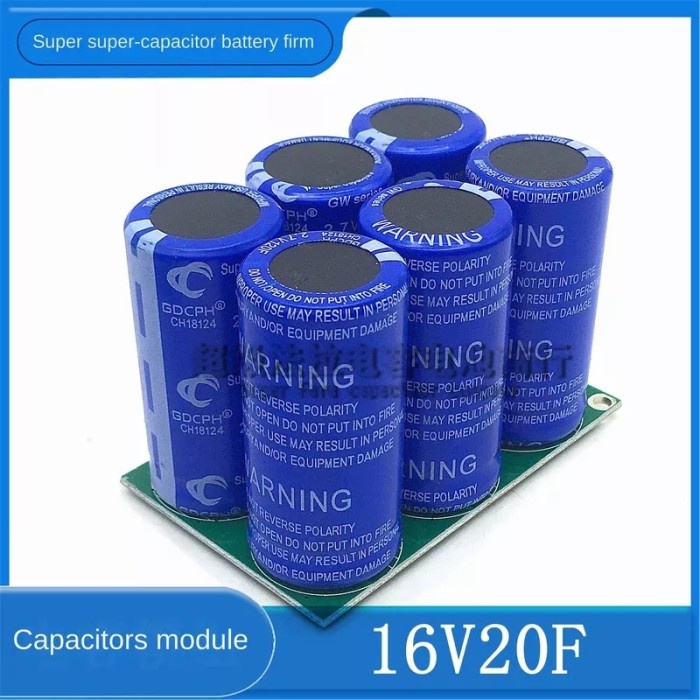 TERBARU! Super capasitor 16v 20 farad, 6pcs/set 2.7V 120F Super Farad Capacitor