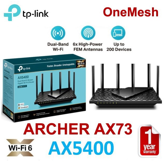 TPLink Arer AX73 AX5400 WiFi 6 Wireless Router Tplink AX 73 AX 5400
