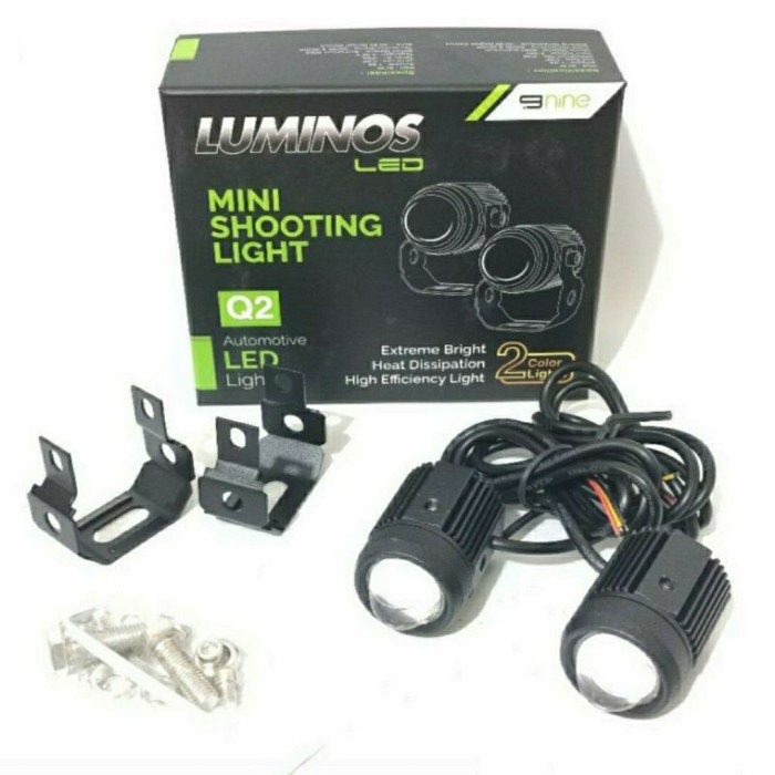 LAMPU TEMBAK MOTOR MINI SHOOTING LIGHT Q2 LUMINOS 2 PCS