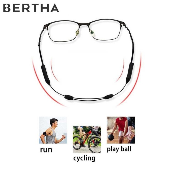 Bertha Tali Silicone Penahan Kacamata Dewasa Stretch Silicone #Gratisongkir