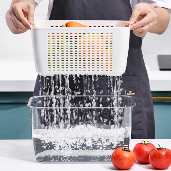 Refrigerator Organizer Fresh Box Kotak Penyimpanan Buah Sayur Kulkas Kode 1232