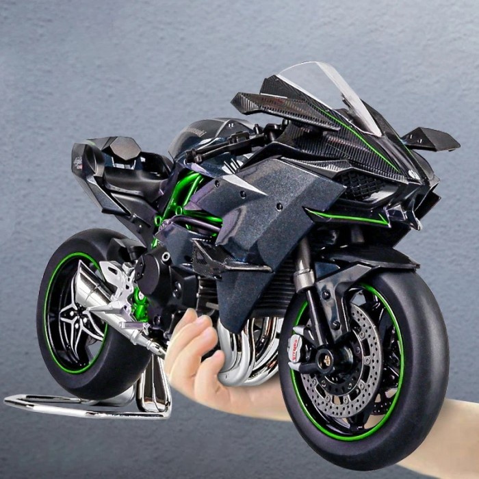 1:9 Kawasaki H2R Ninja Alloy Die Cast Motorcycle Model Toy Vehicle