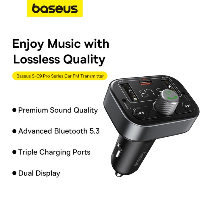 Baseus Car FM Transmitter S-09 Pro Series Car FM Transmitter
