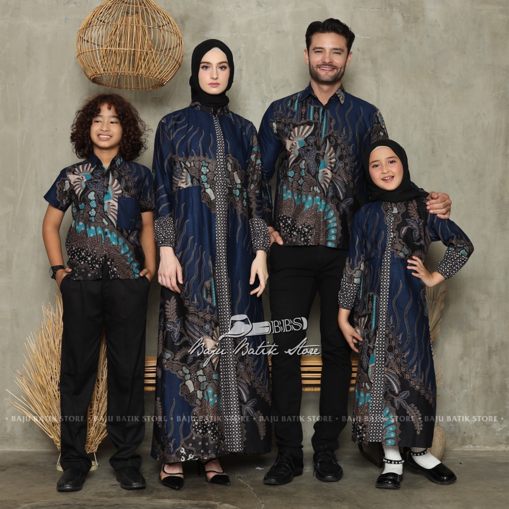 Sarimbit Keluarga 2023 Lebaran New Cardiy Series Batik Couple keluarga Terbaru Pasangan Ayah Ibu Dan
