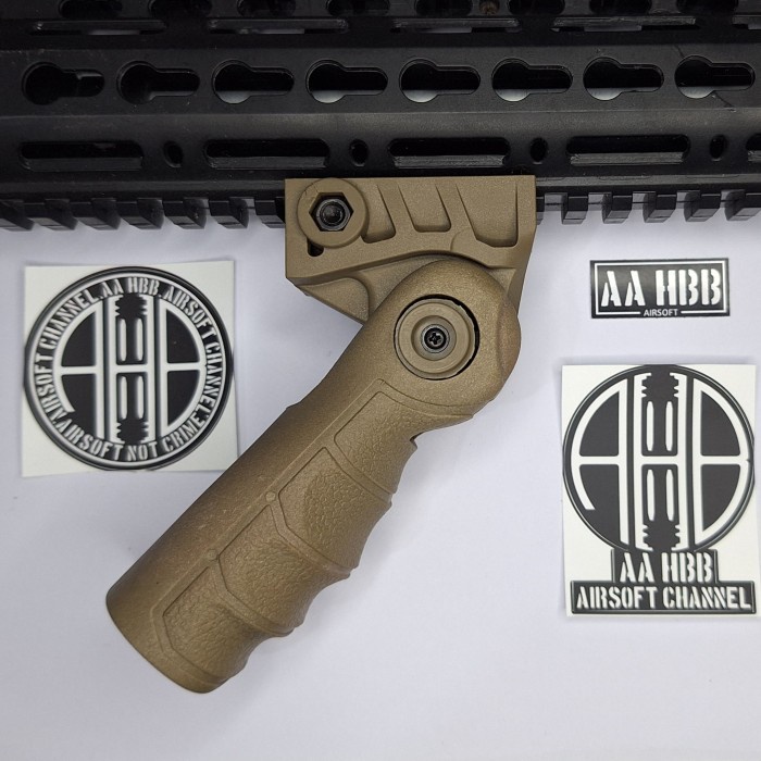Promo Terbatas Foregrip Lipat 5 Position Nylon Airsoft Aeg M4 Slr M416 Ar15 Dcobra Wgg Wgb Vertical