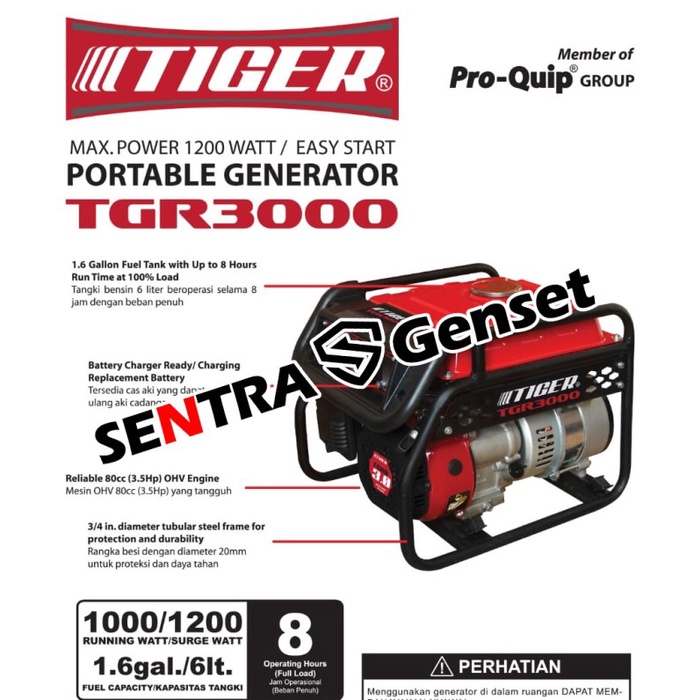 Terbaik Genset 1000 Watt Tiger Tgr 3000