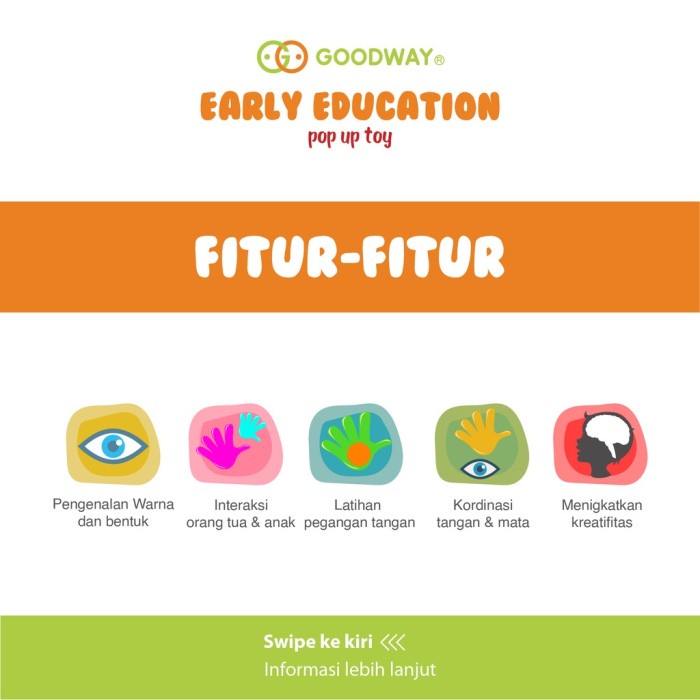 BARANG TERLARIS Goodway Early Educational Pop Up Toy / Mainan Motorik Bayi Tombol Pop Up / Mainan