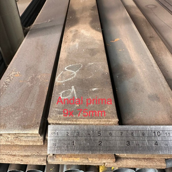 PREMIUM Plat Strip 9 Panjang 6 meter - Strip Besi Tebal 9mm