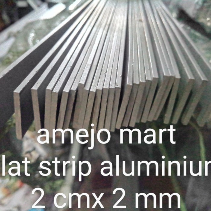 PREMIUM TERMURAH PLAT STRIP ALUMINIUM 2 CM TEBAL 2 MM SILVER P100CM