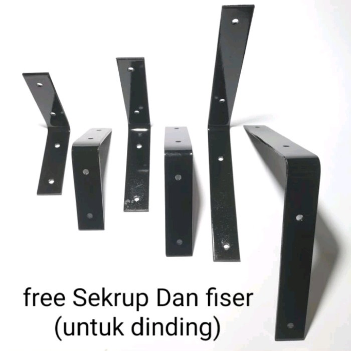 PREMIUM Besi Siku Rak Dinding / Plat Strip Besi Siku Tempel Dinding