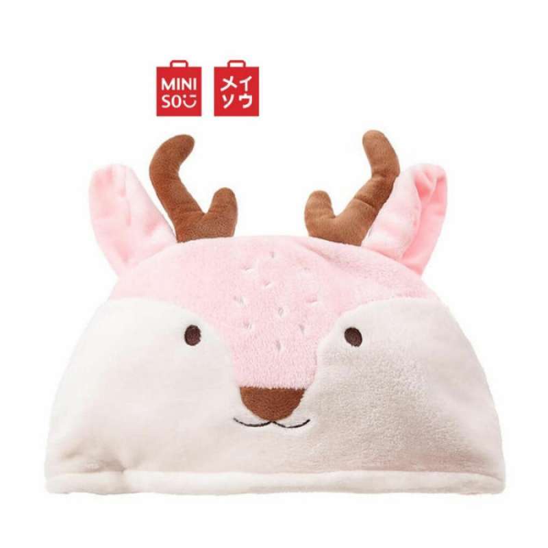 Miniso Selimut Hoodie Binatang Lucu Hooded Leisure Blanket Selimut Top - Deer 100 % *