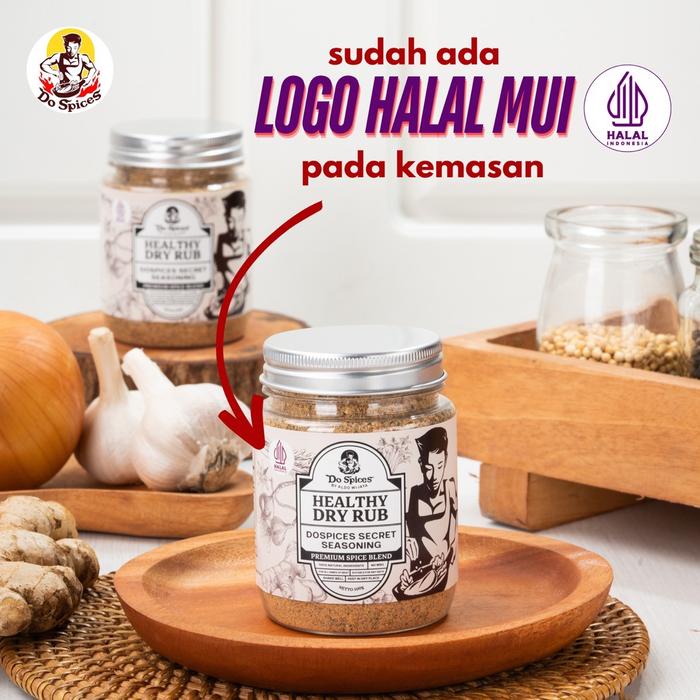 

Dospices Healthy Dry Rub [Secret Seasoning] Bumbu Marinasi Rendah Kalori [100 Gram] Rempah Natural