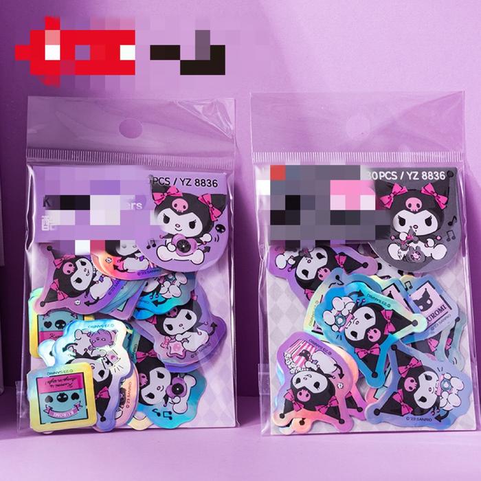 

Stiker Cinnamoroll Kuromi 1 Pack 30 Pcs / Stiker Lucu Berkilau Unik