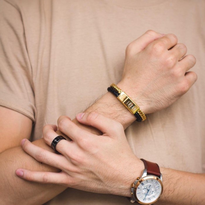 Gelang Pria / Gelang Cowok / Gelang Kulit Berkualitas Tinggi