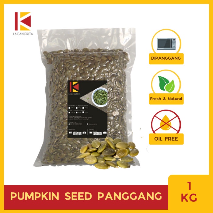 

BARANG TERLARIS Pumpkin Seed Roasted Biji Labu Panggang 1kg