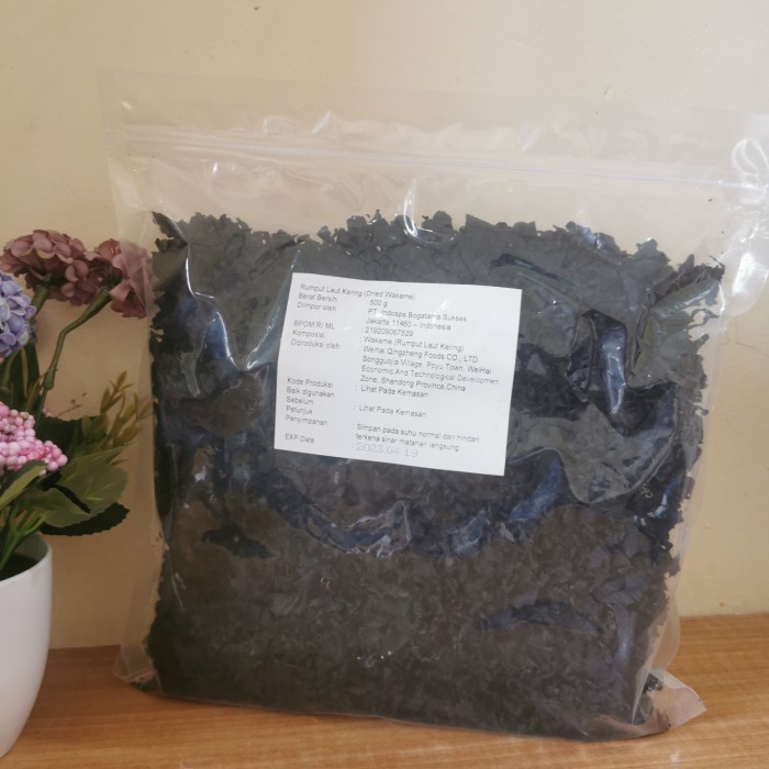 

BARANG TERLARIS Cut Wakame @500g - Rumput laut kering untuk sup ramen udon salad
