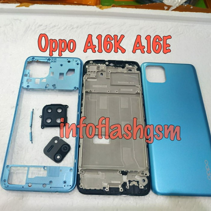 Housing Casing Bezel Frame Ring Kamera Backdoor Fullset Oppo A16K A16E