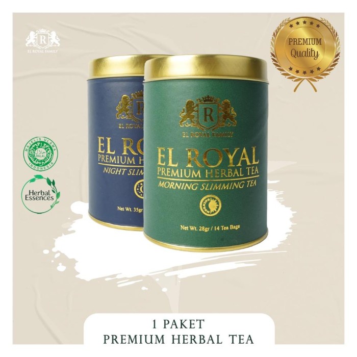 

EL ROYAL PREMIUM HERBAL TEA MORNING & NIGHT TEH HERBAL 1 PAKET - BPOM FREE SISIR SAKU TEH PELANGSING