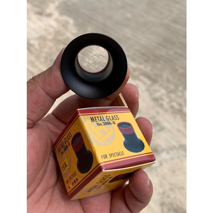 

Kaca pembesar service jam tangan eyeloop 15X Metal Glass jam tangan service