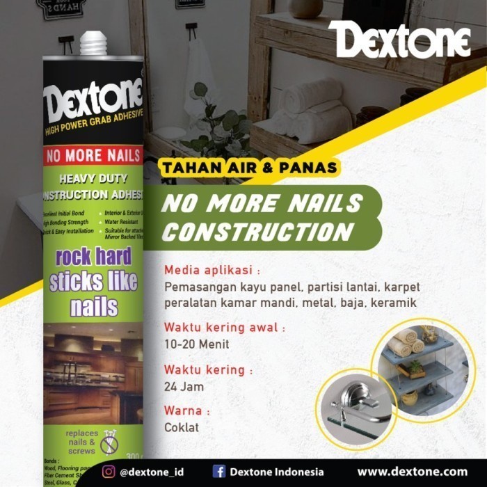 

LEM DEXTONE NO MORE NAILS 300ML Botol