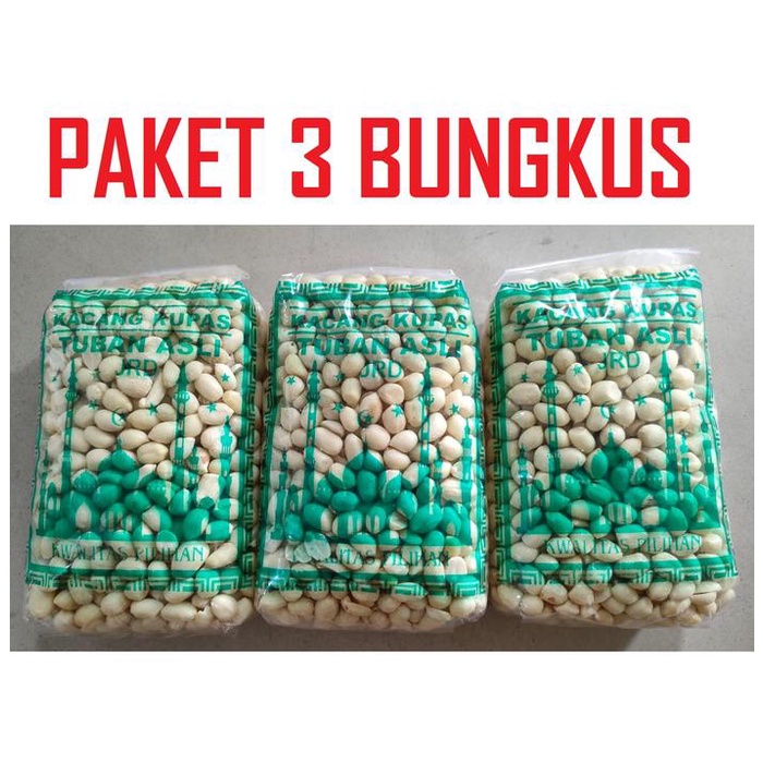 

3 BUNGKUS KACANG TUBAN ASLI 350 GRAM KUALITAS SUPER