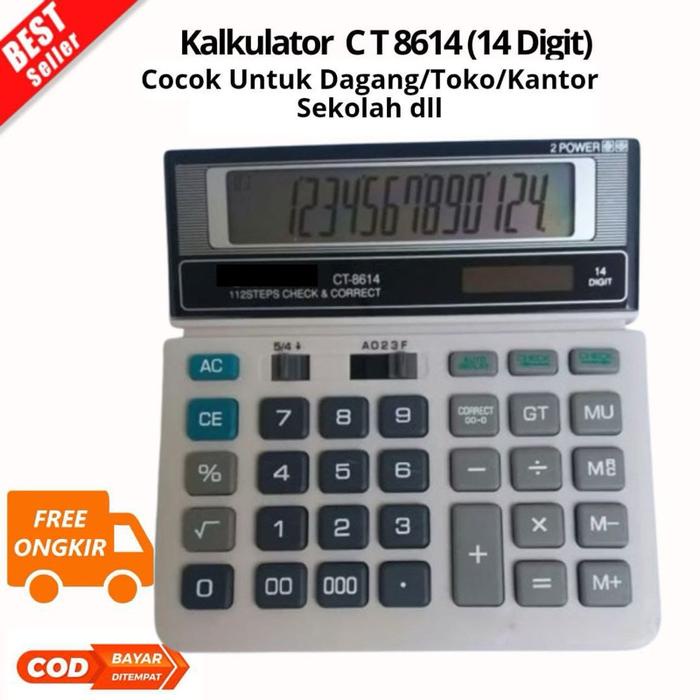 

Terlaris Kalkulator 12 Digit & 14 Digit SDC 868L CT 8614 512 Dagang / Kantor / Sekolah SALE