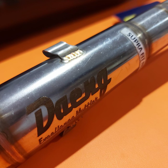 Stok Terbatas Knalpot Tsukigi Supra Fit New Daeng Stainless